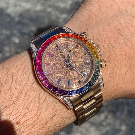 fake rainbow rolex|rainbow Rolex for sale.